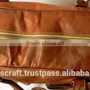 Pure Leather Weekend Bag/genuine Leather Travel Bag/real Leather Luggage Bag thumbnail-2