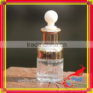 20ml Slant Shoulder Glass Liquid Foundation Bottles With Shiny Silver Lotion Pump thumbnail-1