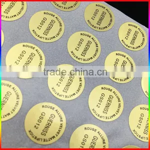 Fancy Logo Printed Adhesive Custom Gold Foil Sticker Label thumbnail-1