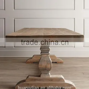 8 Seater Dining Table Industrial Furniture Wood Table Restaurant thumbnail-1