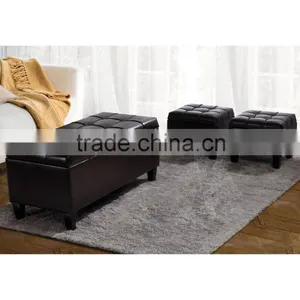 Customized Leather Ottoman Coffee Table Avaliable OT4032 thumbnail-1