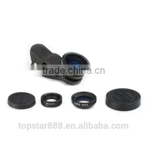 2015 Factory-direct Price Universal Clip 3 in 1 Lens for Mobile Phone Fisheye Lens, Wide Angle Lens, Micro Lens. thumbnail-2