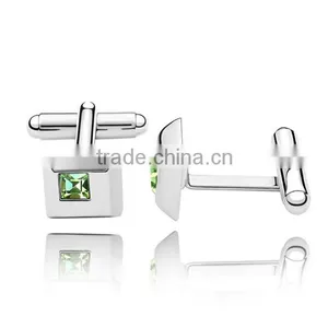 Fashionable Metal Copper Silver Square Cufflinks Diamond Cuff Link Shirts for Men thumbnail-3