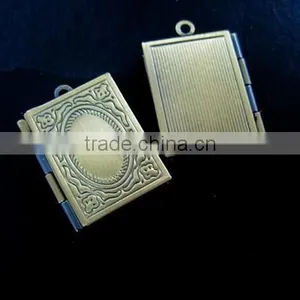 19x26mm Vintage Style Antiqued Bronze Square DIY Photo Locket Pendant Charm Supplies 1191003 thumbnail-1