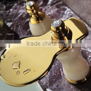 Axe Shape Bathub Waterfall Faucet , Bathtub Faucet 3 Hole Faucet With Shower thumbnail-4