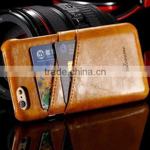 Retro PU Leather Case For IPhone 6 6S 4.7 Grease Skin Phone Back Cover With Card Slots For IPhone 7 7 Plus thumbnail-1