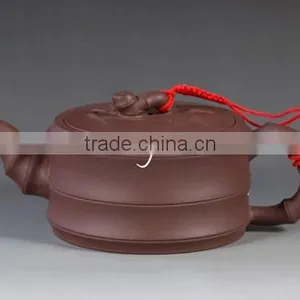 Bian Zhu Hu Bamboo Shape Yixing Purple Clay Teapot thumbnail-1