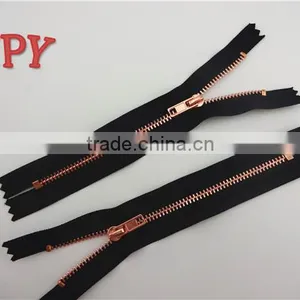 Close End Metal Zipper,Rose Gold Zipper thumbnail-1