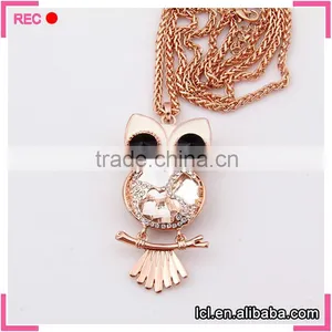 Women Accessories Jewelry Owl Pendant Necklace, Women Accessories Wholesale thumbnail-1