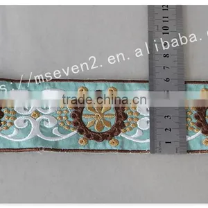 New Arrival 6cm Width Gorgeous Ethnic Lace Trim Embroidery for Garment thumbnail-6