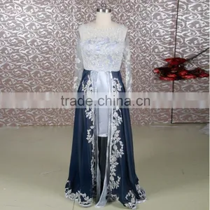 RSE650 Silver Grey And Teal Mother Of The Bride Dress With Sleeves Short And Long thumbnail-1
