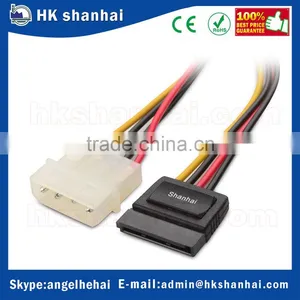 2017 Hot New Products PSU to Motherboard Extension Cable 4 Pin Male Molex to SATA 15 Pin Female Power Cable Adapter thumbnail-1