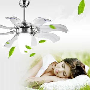 110-240v 70w AC DC Motor 42'' Retractable Ceiling Fan With Lights thumbnail-1