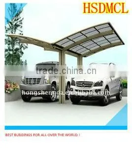 China Steel Structure Carports Garages With Polycarbonate Roof for Sale thumbnail-1
