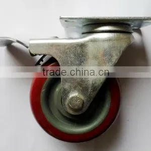 Swivel PU Caster With Lock(brake) thumbnail-1