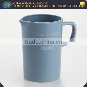 Wholesale Blue Ceramic Pitcher for Watering Flower Cheap Price thumbnail-1
