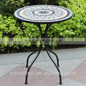 Mosaic Bistro Set Golden Brown KD Table Folds up Chair thumbnail-1