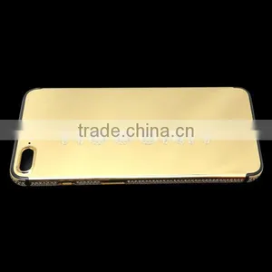 Luxury 24k Gold Plated Zircon Back Housing for IPhone 7 Plus Gold Diamond Back Cover thumbnail-5