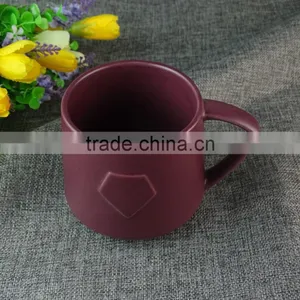 Stocked 400ml Colorful Glazed Ceramic Coffee Mug/cup , Ceramic Beer Mug With Special Handle Standard for Daily Use thumbnail-2