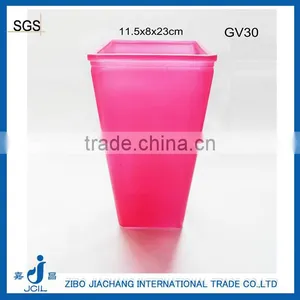 Wholesale Red Square Beautiful Glass Vases Wedding Centerpiece thumbnail-1