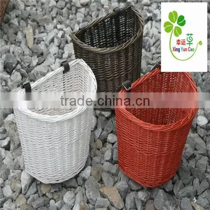 Half Round Wicker Bicycle Basket Wholesale Basket Hot!! Red Color thumbnail-1