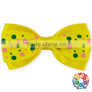 Large Bow /Cartoon Kids Grosgrain Boutique Ribbon Hair Bow / Lovely Cat Printing thumbnail-4