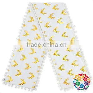 Cute Design Soft Christmas Deer Print Pom Pom Tassel Scarf for Kids thumbnail-2