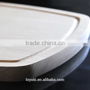 Natural Wood Cutting and Chopping Board Large With Groove 15 x 11 Inches,3/4 Inch Thick, Carving Board Topside Has Drip Groove thumbnail-4