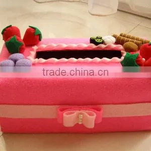 China 2017 Hot Sale High Quality New Products Graphic Design Home Decoration Wholesale Promotion Felt Acrylic Tissue Box thumbnail-1