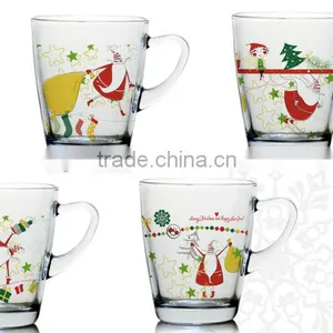8oz 10oz Halloween Christmas Color Printing Glass Mug Water Glass Cup Set Drinking Glass Cup Set thumbnail-2