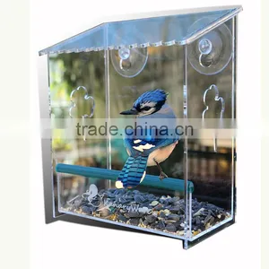 Crystal Acrylic Plastic Bird Automatic Feeders thumbnail-6