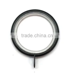 Silent Black Coated Curtain Metal Rod Ring Fixed Eyelet Inside Diameter 35mm - 4 Colors thumbnail-1