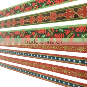 Hot Sale X'mas Glitter Ribbon Sticker, X'mas Season Ribbon Sticker thumbnail-3