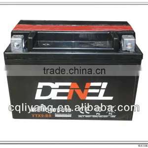 12v 9ah (ytx9-bs) High Power Lead Acid Motrocycle Batteria thumbnail-1