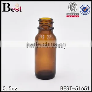 0.5oz Boston Glass Amber Dropper Bottle for America Market thumbnail-1