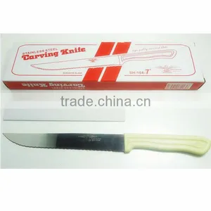 KN2104 12 Pcs Plastic Handle 7 Inch Fruit Carving Knife thumbnail-1