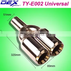 High Qualitity Automotive Part Exhaust System Universal Double Muffler Tip thumbnail-1