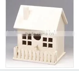 Hanging Wooden Bird Cage, Wooden Bird House thumbnail-2