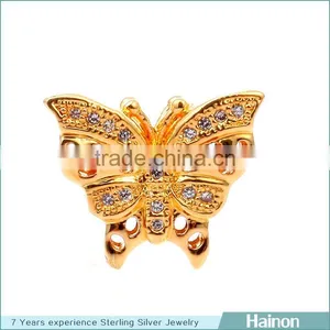 Butterfly Gold Filled Beads Yiwu Hainon Factory Oem Jewelry Accessory thumbnail-1