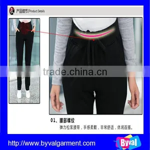 Wholesale Skinny Fitted 100% Polyester Spandex Yoga Sweat Pants With Side Pocket for Women thumbnail-6