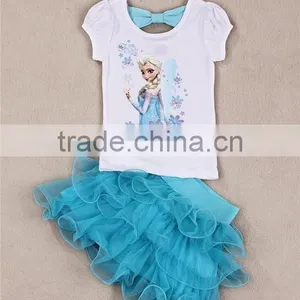 High Fashion Childrens Clothing White T-shirt Tutu Dress Professional Ballet Tutu Baby Tutu Dress thumbnail-2
