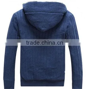 Button Down Pattern Sweater Jersey Heavy Knit Cardigan Man thumbnail-2