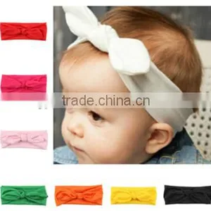 Cute Baby Girls Kids Lotus Headband Baby Fashion Girl Rabbit Bunny Ear Stripe Headband Photo Hair Cute Head Bow Gift thumbnail-2