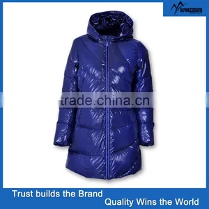 2016 Women Long Fashionable 90% Down 10% Feather Jacket thumbnail-1