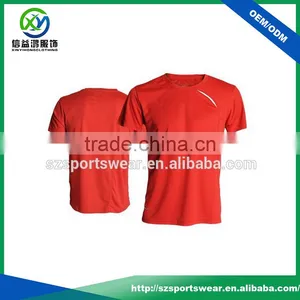 Red Color Coolmax Dry Fit Short Sleeve Men Sport T-Shirt Design thumbnail-1