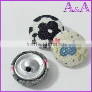 Dot Printing Round Button Scrapboling DIY Mix Flat Back Fabric Covered Button thumbnail-2