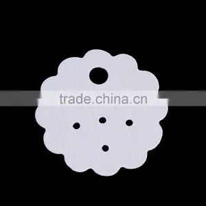 Paper Jewelry Display Card Flower White 4.3cm(1 6/8") x 4.3cm(1 6/8"), 1 Piece thumbnail-1