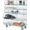 Chrome Color Steel Stackable Bin Rack Removable Wire Bins 5 in Warehouse thumbnail-1