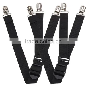 Straight,Stirrup,Y Style Shirt Stays Shirt Holders With Locking Clamps- Black 4pack thumbnail-5