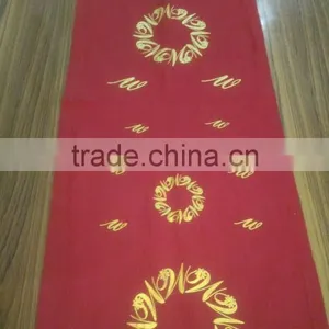 Gold Mettalic Printed Wedding Table Runner thumbnail-3